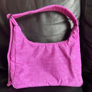 BAGGU extra pink mini nylon shoulder bag